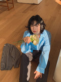 Low Adjust Cotton Two Tuck Slacks