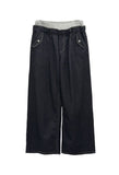 Sagging Non-Faded Raw Denim Pants