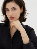Essence Silver Moissanite Full Pave Slim Bangle