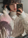 Lenny Cable Crop V-Neck Knit