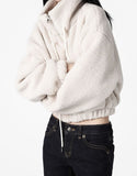 Moko Crop Fluffy Zip-up
