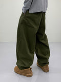 Unisex basic cotton tapered pants