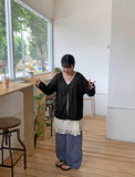 Nelki V-Neck Summer Linen Over knit Cardigan