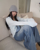 Hunin Basic V-Neck Knit Cardigan