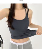 Halterneck Sexy Ribbed Crop Sleeveless