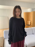 [unisex] Huked Color Matching Waffle Warmer Over Long Sleeve Tee