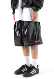 C LOGO ONE TUCK SATIN WIDE SHORT PANTS