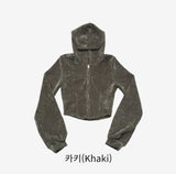 Tren Crop Hood Zip Up