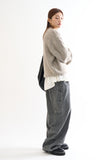 Reverse edge relaxed wool knit