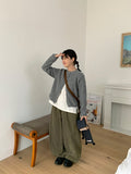 Natoy Ribbed Crop Knit Cardigan