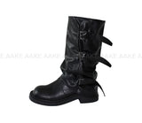 SLOUCH BUCKLE BOOTS