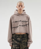 Barbed Wire Cropped Hoodie
