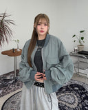 FL crop shirring flight jumper