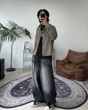 Reuben Balloon Banding Denim Pants