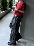 Ripen Strap Cargo Denim Pants
