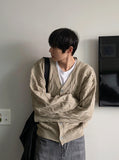 Cable Koshiharu Semi-over Cardigan