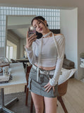 Vintage Fall-Up Cargo Mini Skirt