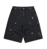 Mushroom Stitch Bermuda Denim Pants