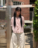Morein Frill Short Sleeve Blouse