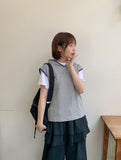 Heldo Color Matching Layered Dot Hood Vest