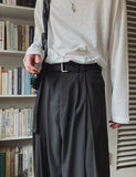 Lloyd Pintuck Maxi Wide Belt Slacks