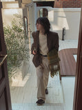 Eric One Tuck Corduroy Wide Pants