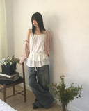 Nakul Cable Twist Ribbon Strap Knit Cardigan