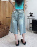 Hike Damaged Bermuda Denim