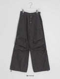 Dason Button Parachute Banding String Pants