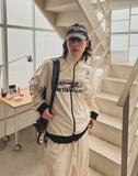 Spell velour color matching track jersey