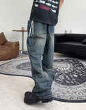 Riken Oil Washing Flare Jeans