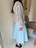 Namil Pleated Layered Banding Long Skirt