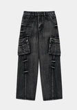 PINCH WIND CARGO DENIM PANTS