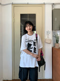 [unisex] Formt Cat Print Over Short Sleeve Tee