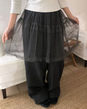 Ekin Sheer Layered Skirt Pants