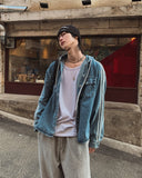 Fran Track Hooded Denim Shirt