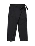 Wool Blend Asymmetrical Long Skirt Pants