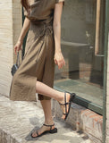 Forven Hanek Wrinkle Banding Wrap Long One Piece