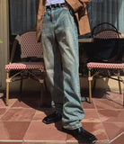 Slug wash bootcut denim