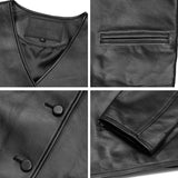 Lambskin V Neck Cropped Jacket Black