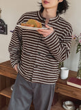 Izuna stripe crop cardigan