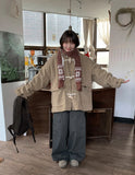 Taomi Fleece Corduroy Duffel Hood Half Coat