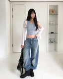 Tove Vintage Damaged Denim Pants