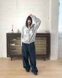Md Dot Pattern String Strap Wide Cotton Long Pants