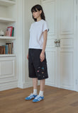 Dino Stitch Bermuda Denim Pants