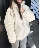 Leyou High Neck Two-Way Fur Padding Jumper