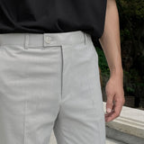 Marron Linen Banding Slacks