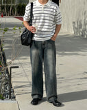 Luca Punching Short Sleeve Collar Knit