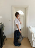Giltes Dot Cotton Banding Wide Pants