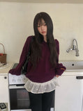 Nuan Daily V-Neck Label Loose Fit Knit
